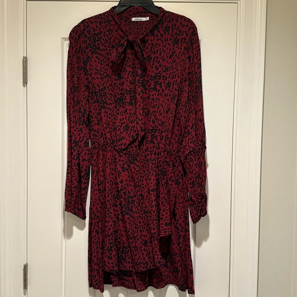 Red Haute leopard dress